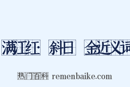 满江红·斜日镕金近义词是什么意思的图片